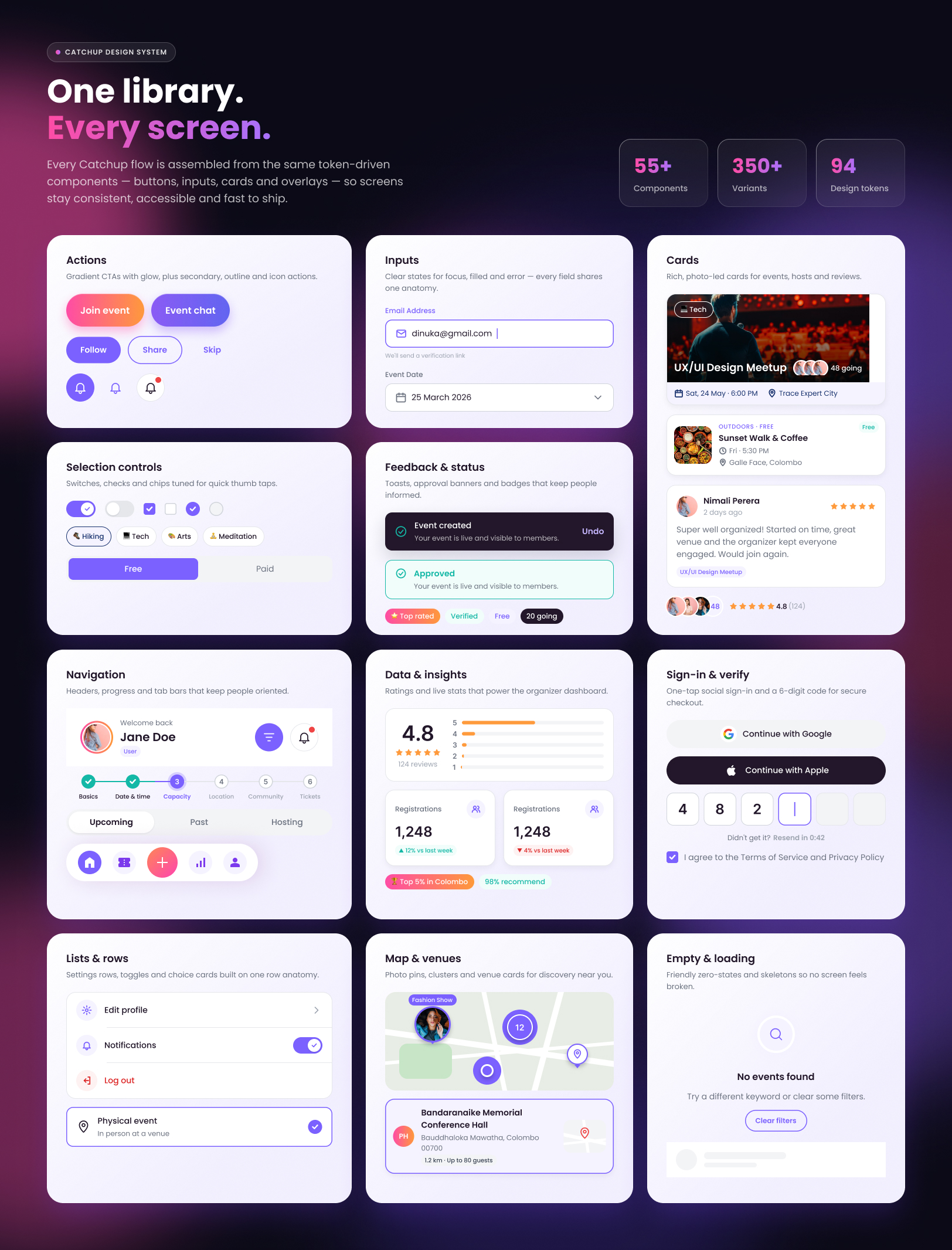 Catchup design system component library